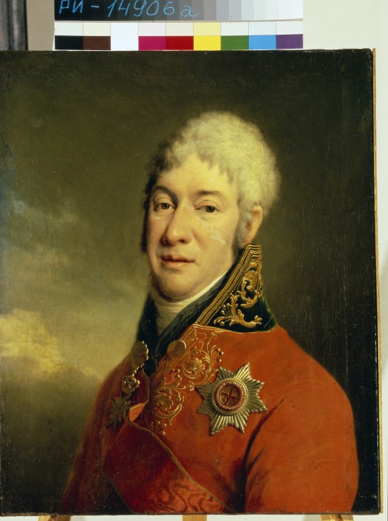 Portrait of Ivan Vladimirovich Lopukhin (1756-1816), philosopher, mystic, writer and humanitarian van Dimitrij Grigorjewitsch Lewizkij