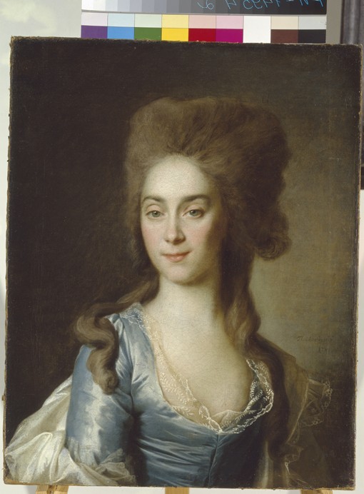 Portrait of Tatyana Petrovna Raznatovskaya, née Rezvaya van Dimitrij Grigorjewitsch Lewizkij