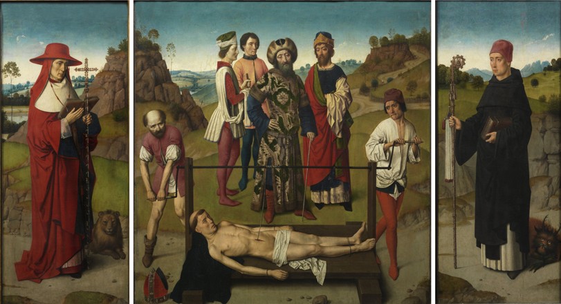 Martyrdom of Saint Erasmus (Triptych) van Dirck Bouts