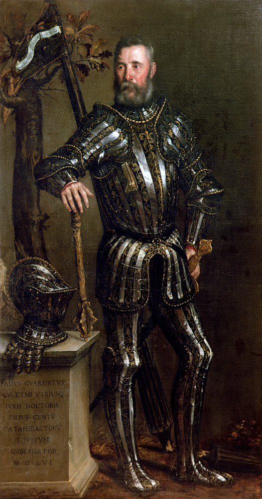 Portrait of Pase Guarienti (1500-c.63), Venetian knight and noble van Domenico Brusasorci