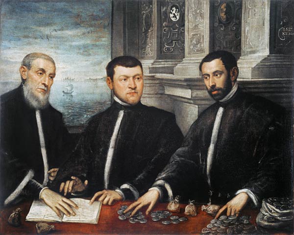 D.Tintoretto, Drei Inspektoren van Domenico Tintoretto
