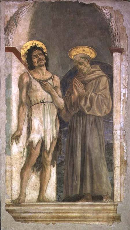 St. John the Baptist and St. Francis of Assisi van Domenico Veneziano