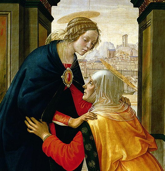The Visitation, 1491 (detail of 192460) van Domenico (Domenico Bigordi) Ghirlandaio