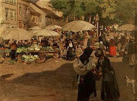 Markttag in Banská Bystrica van Dominik Skutecky