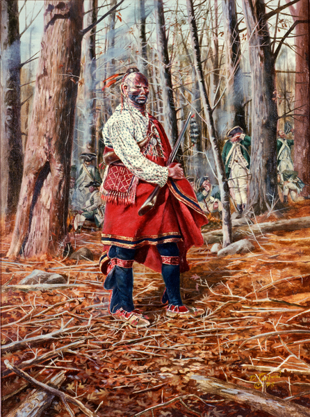 Iroquois Warrior, c.1750-84 van Don Troiani