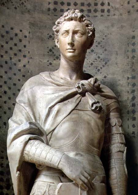 St. George, detail of head and torso van Donatello