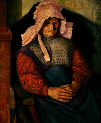 Mrs Box, 1919 (oil on canvas) van Dora Carrington