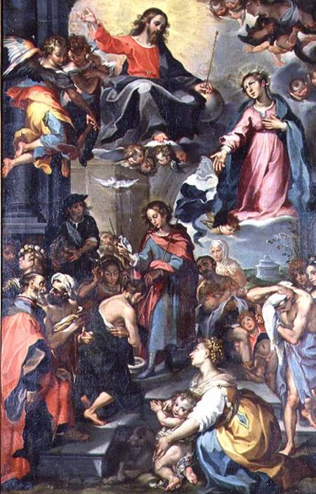 Baptism of Christ, in the manner of Barocci van Dutch School