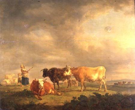 Cattle Grazing in a Landscape van Dutch School