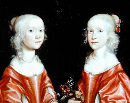 Portrait of Twin Sisters van Dutch School