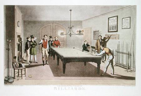 Billiards, engraved by G. Hunt van E. F. Lambert