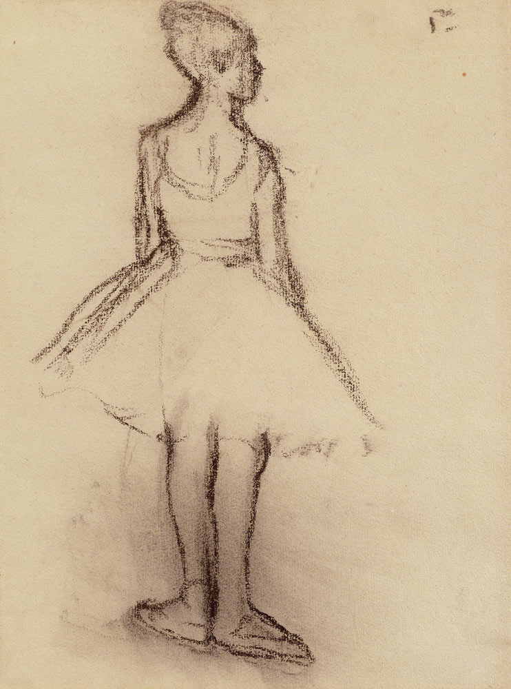 Ballerina viewed from the back van Edgar Degas