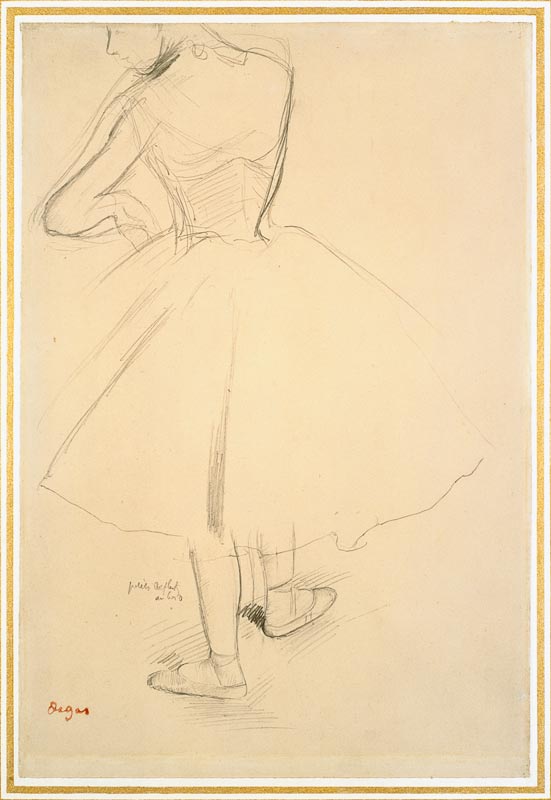 Balletttänzerin von Hinten van Edgar Degas