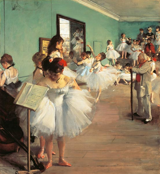 The Dance Class (Dance Examination) van Edgar Degas