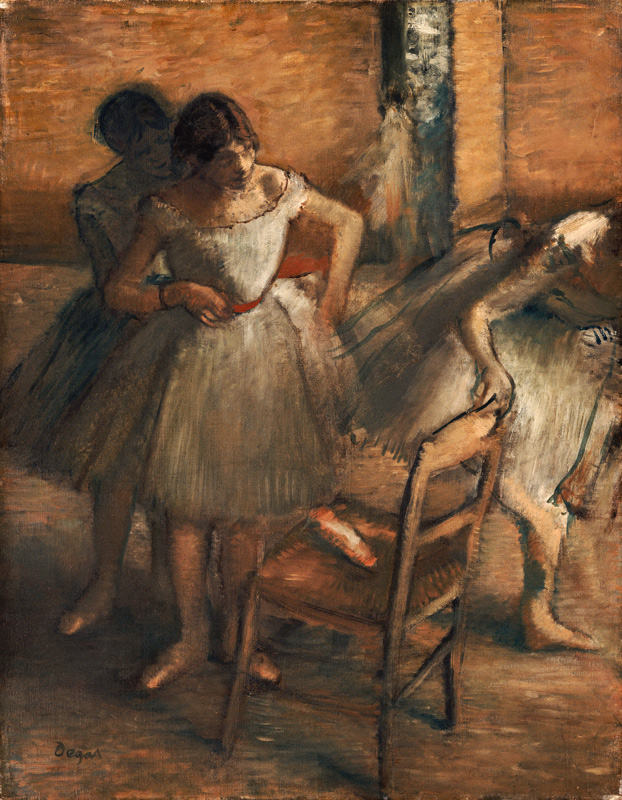 Dancers, 1895-1900 (oil on canavs) van Edgar Degas