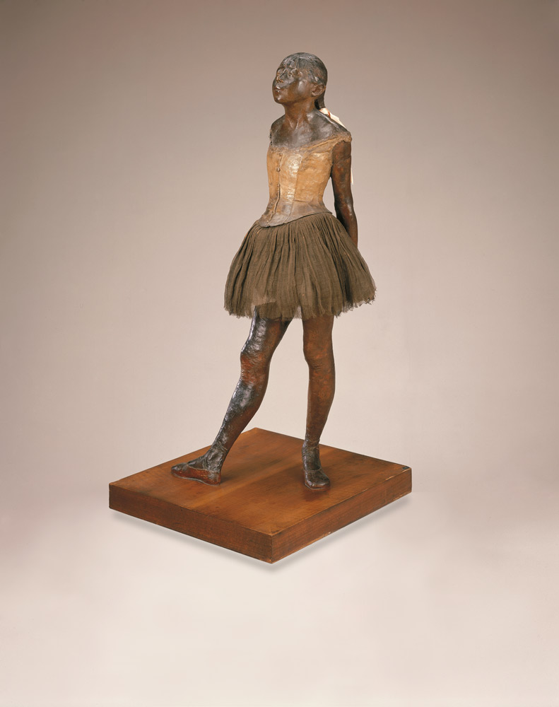 Die kleine Tänzerin von vierzehn Jahren van Edgar Degas