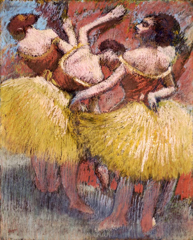Drei Tänzerinnen van Edgar Degas