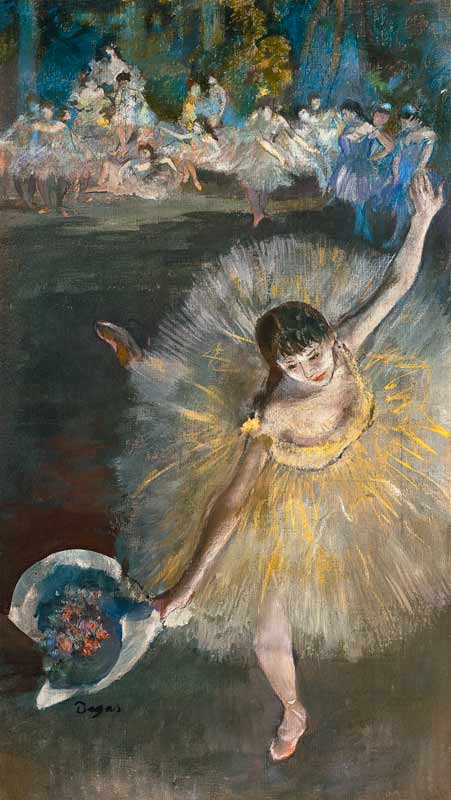 Einde van de arabesque - Edgar Degas van Edgar Degas