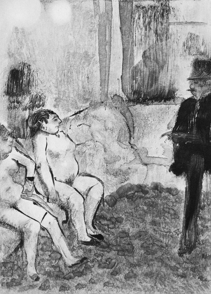Illustration from 'La Maison Tellier' by Guy de Maupassant van Edgar Degas