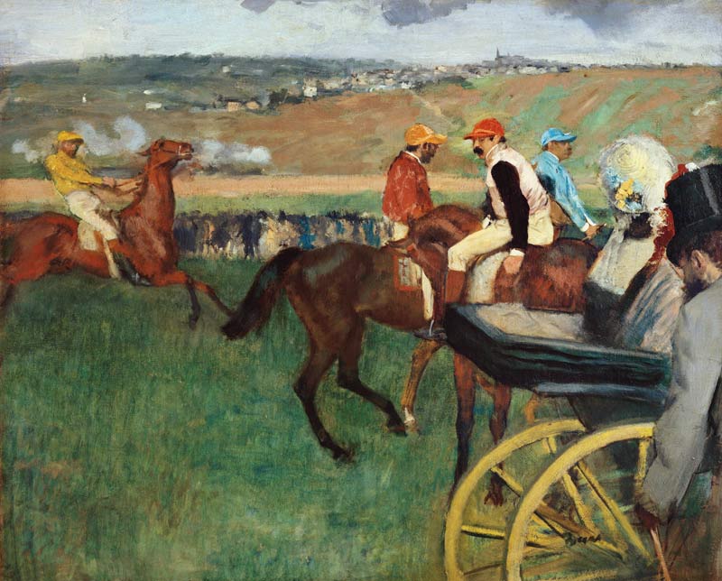 Kutsche auf dem Rennplatz. van Edgar Degas