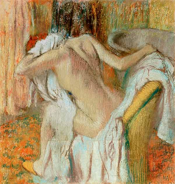 After the bath van Edgar Degas