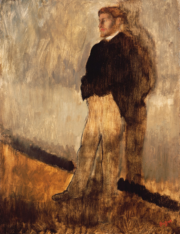 Portrait of a Man Standing with his Hands in his Pockets (Study for l''Interieur) 1868-69 van Edgar Degas