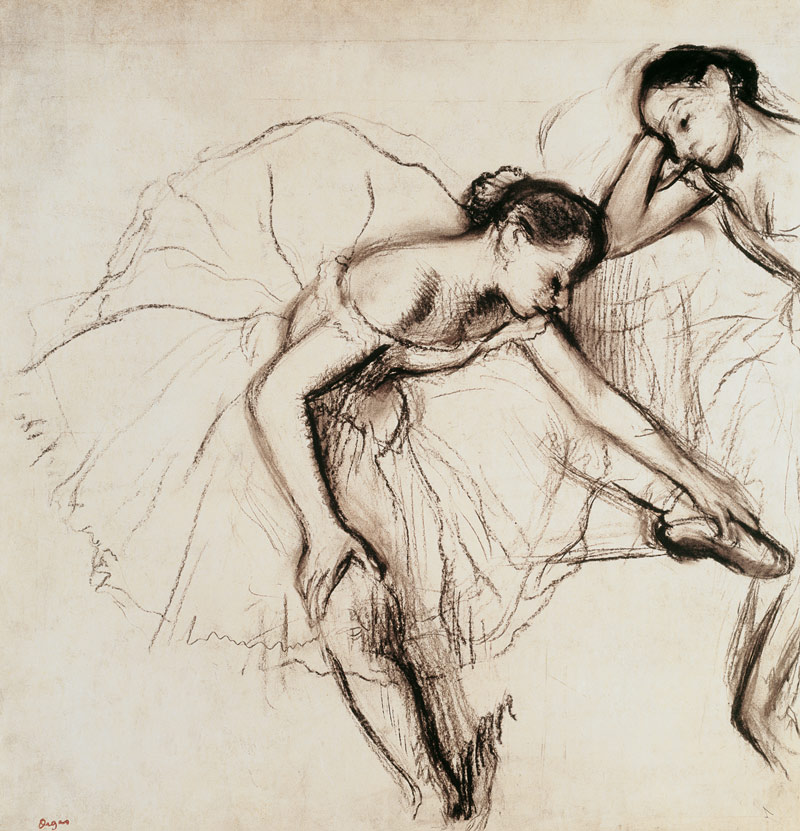 Two Dancers Resting van Edgar Degas