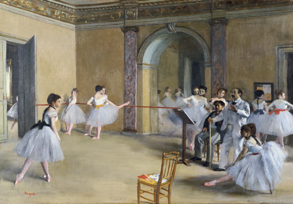 Balletzaal van de opera in de Rue Peletier Edgar Degas van Edgar Degas