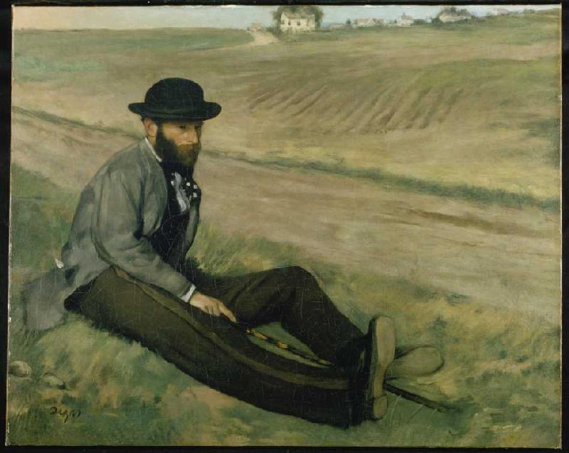 Bildnis Eugene Manet. van Edgar Degas