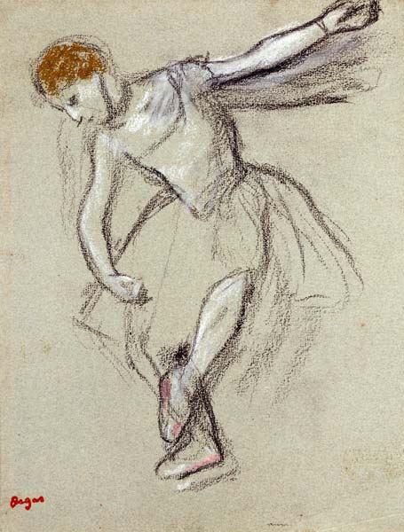 A Dancer Seen In Profile van Edgar Degas
