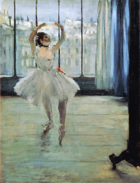 Dancer in Front of a Window (Dancer at the Photographer's Studio) van Edgar Degas