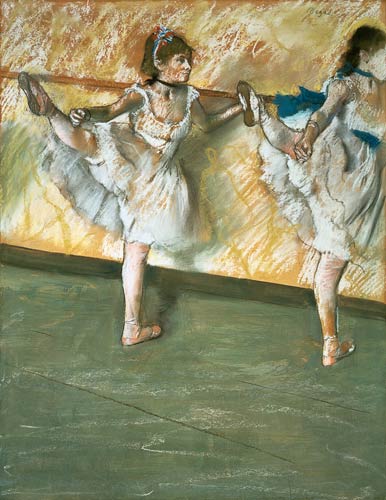 Dancers at the bar van Edgar Degas