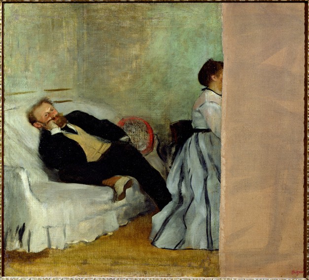 The painter Edouard Manet with his wife Suzanne van Edgar Degas
