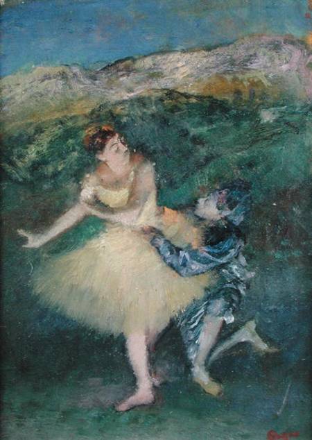 Harlequin and Colombine van Edgar Degas