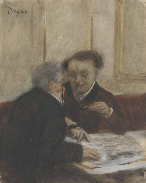 At the Café Châteaudun van Edgar Degas