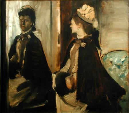 Madame Jeantaud in the mirror van Edgar Degas