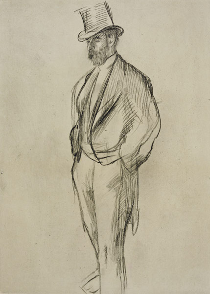 Portrait of Ludovic Halevy (1834-1908), from 'La Famille Cardinal' by Ludovic Halevy van Edgar Degas