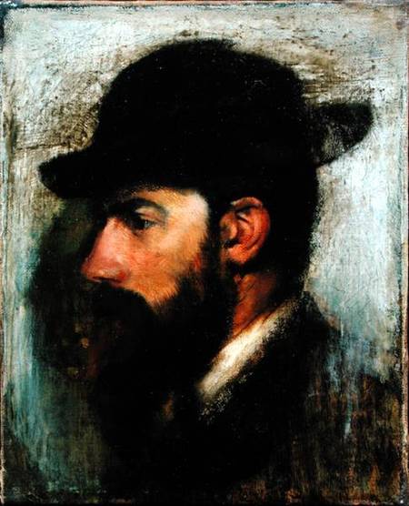 Portrait of Henri Rouart (1833-1912) van Edgar Degas