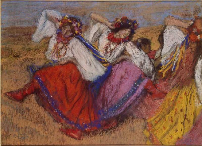 Die roten Tänzerinnen van Edgar Degas
