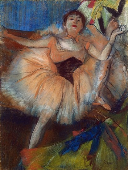 Seated Dancer, 1879-80 (pastel on cardboard) van Edgar Degas