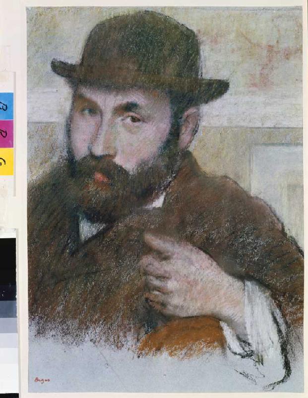 Selbstbildnis. van Edgar Degas