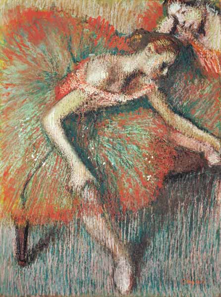 Zittende danseres van Edgar Degas