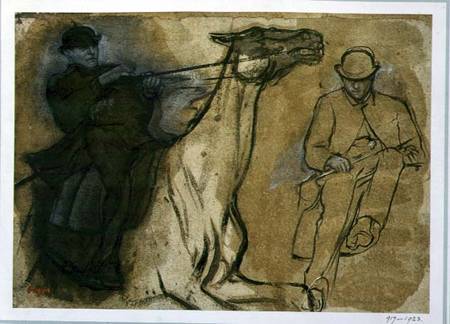 Sketch of Two Riders van Edgar Degas