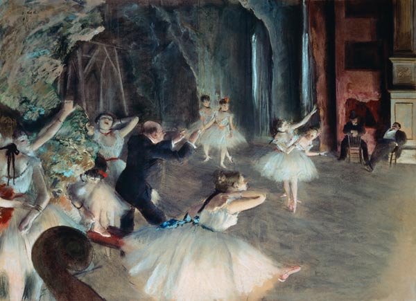 Bühnenprobe van Edgar Degas