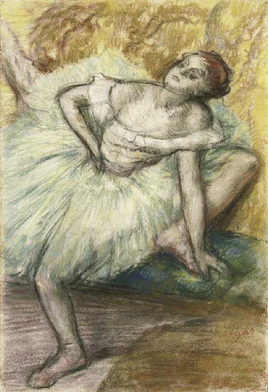 Studie einer Tänzerin van Edgar Degas