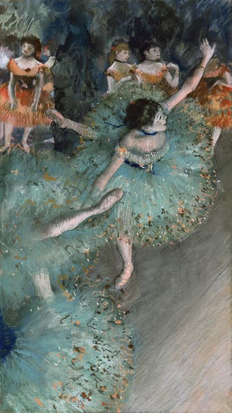De groene dansers - Edgar Degas van Edgar Degas