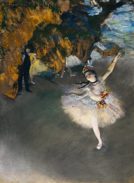 The Star, or Dancer on the stage van Edgar Degas