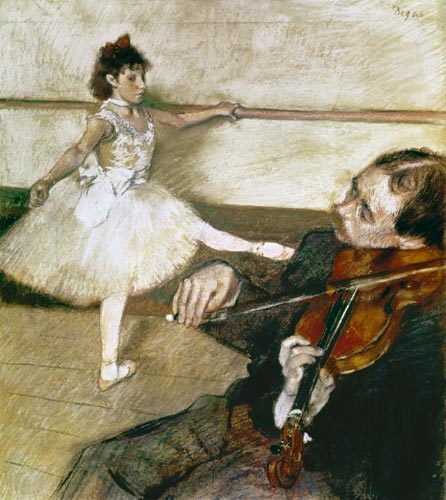The Dance Lesson van Edgar Degas