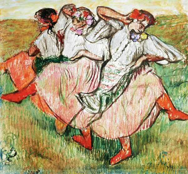 Three Russian Dancers van Edgar Degas