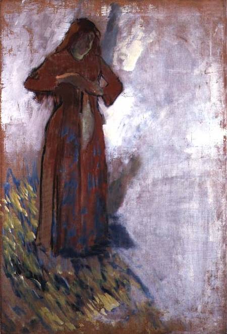 Woman Undressing van Edgar Degas
